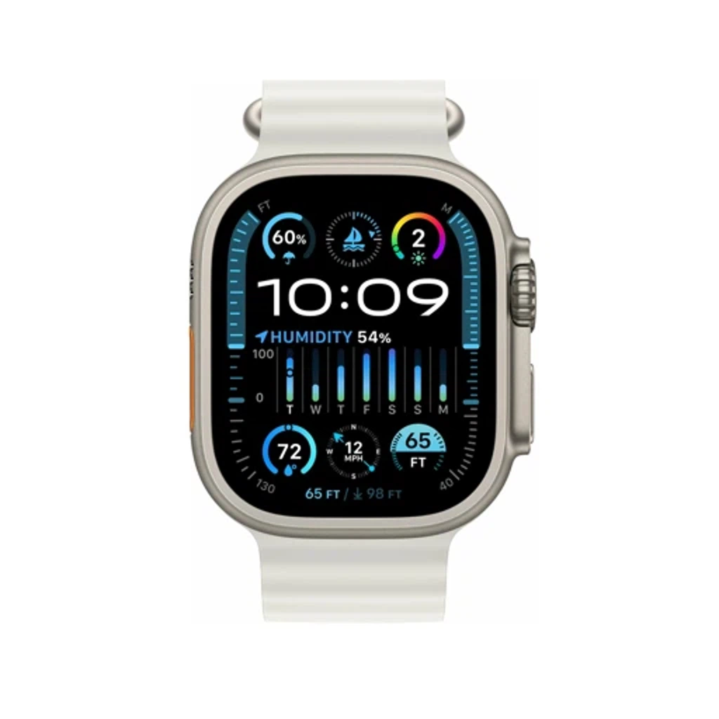 Умные часы Apple Watch Ultra 2 GPS + Cellular 49мм Titanium Case with White Ocean Band (One Size)